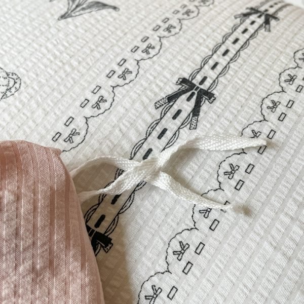 Juego de Funda Nórdica de Algodón Lavado con Jacquard Gentleman Bear
