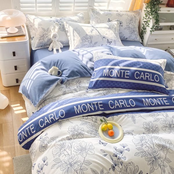 Juego de Funda Nórdica de Algodón 4 Piezas Lijado Dream