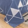 Juego de Funda Nórdica de Algodón 4 Piezas Lijado Cuadrado Geométrico