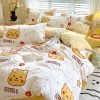Juego de Funda Nórdica de Algodón 4 Piezas Lijado Lovely Bear