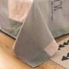 Juego de Funda Nórdica de Algodón 4 Piezas Lijado Moda Cuadro Beige Rosado