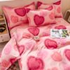 Juego de Funda Nórdica de Algodón 4 Piezas Lijado Romantic