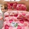 Juego de Funda Nórdica de Algodón 4 Piezas Lijado Romantic
