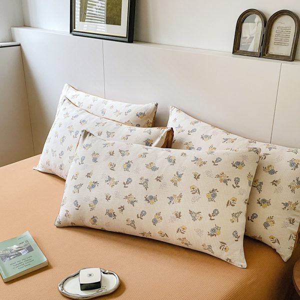 Juego de Funda Nórdica de Algodón Lavado con Jacquard Flores TY