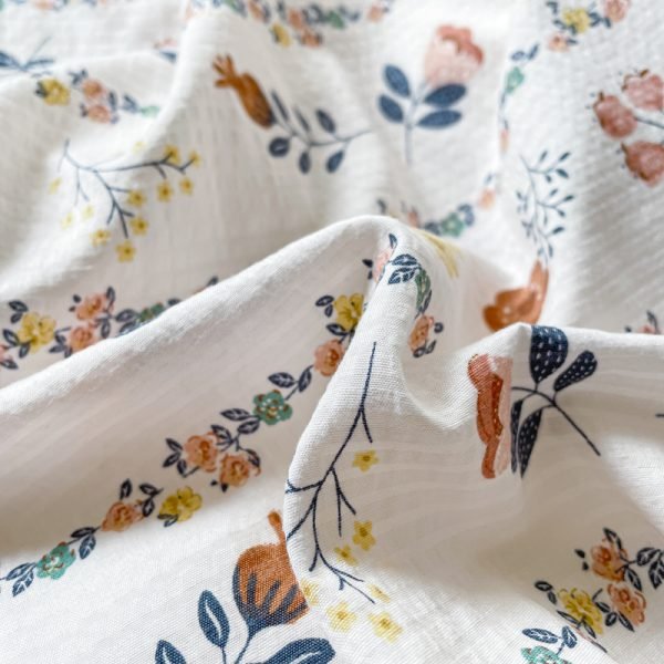 Juego de Funda Nórdica de Algodón Lavado con Jacquard Flores HX