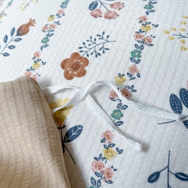Juego de Funda Nórdica de Algodón Lavado con Jacquard Flores HX