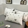 Juego de Funda Nórdica de Algodón Lavado con Jacquard Corazón