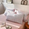Juego de Funda Nórdica de Algodón Lavado con Jacquard Corazón Dulce