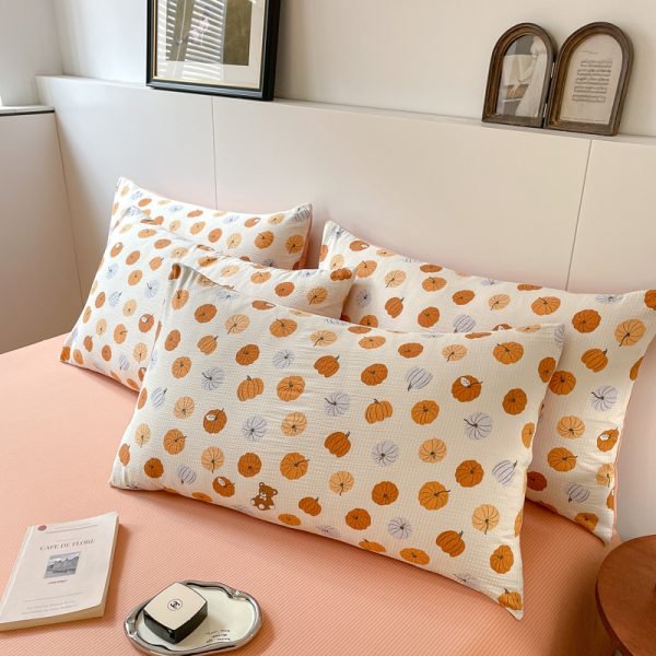 Juego de Funda Nórdica de Algodón Lavado con Jacquard Calabacita