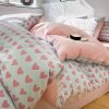 Juego de Funda Nórdica de Algodón Lavado con Jacquard Corazón Dulce