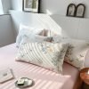 Juego de Funda Nórdica de Algodón Lavado con Jacquard Mar de Flores