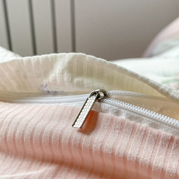 Juego de Funda Nórdica de Algodón Lavado con Jacquard Mar de Flores