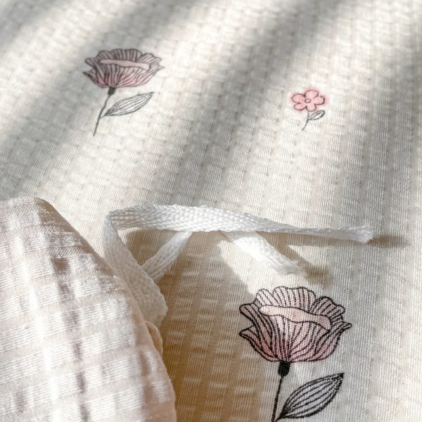 Juego de Funda Nórdica de Algodón Lavado con Jacquard Flores YM