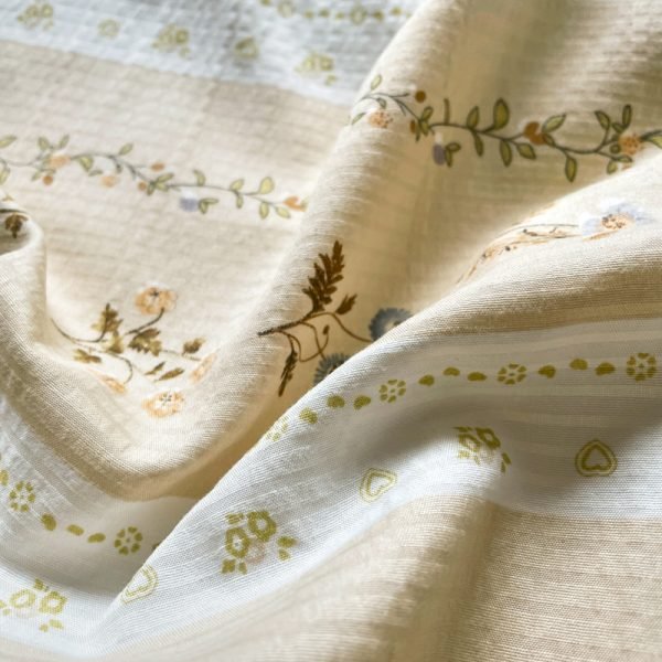 Juego de Funda Nórdica de Algodón Lavado con Jacquard Flores y Ramas
