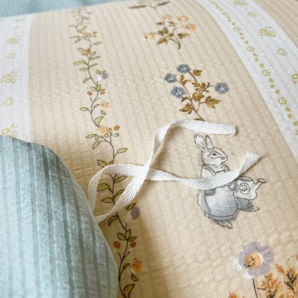 Juego de Funda Nórdica de Algodón Lavado con Jacquard Flores y Ramas