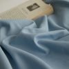 Juego de Funda Nórdica de Algodón 4 Piezas Lavado Color AzulCielo Crema