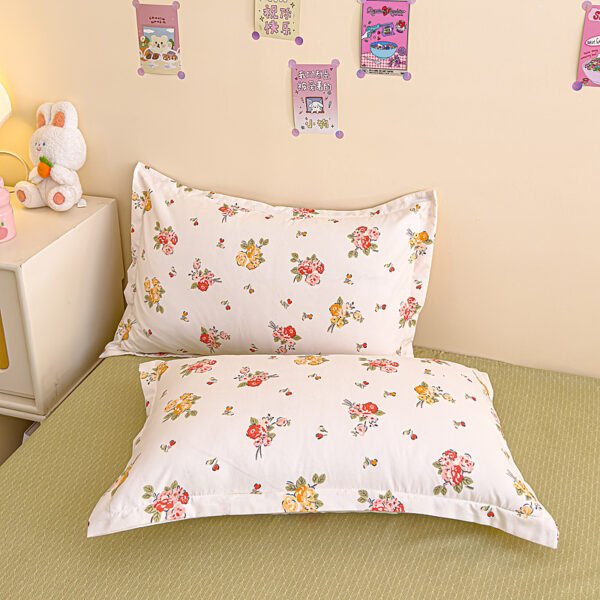 Juego de Funda Nórdica de Algodón 4 Piezas Lijado Estampado