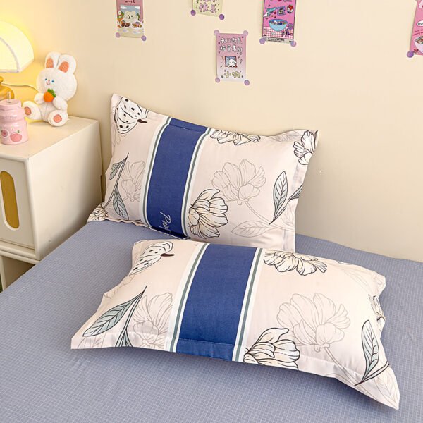 Juego de Funda Nórdica de Algodón 4 Piezas Lijado Estampado