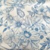 Juego de Funda Nórdica de Algodón 4 Piezas Lijado Estampado Azul