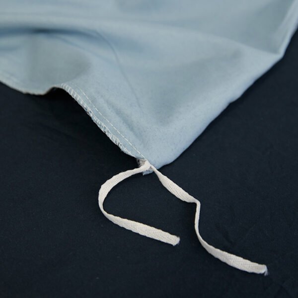 Juego de Funda Nórdica de Algodón 4 Piezas Lavado Color AzulClaro AzulIntenso