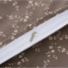 棕底碎花 3 Juego de Funda Nórdica de Algodón 4 Piezas LD ZONGDISUIHUA