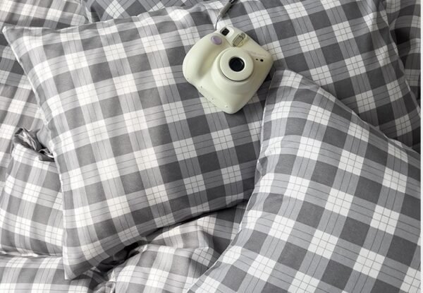 Juego de Funda Nórdica de Algodón 4 Piezas Lijado BeiNuoHui